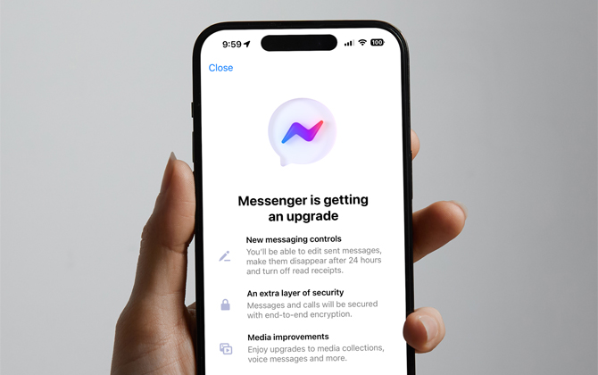 Screenshot of setup screen for new Facebook Messenger features.