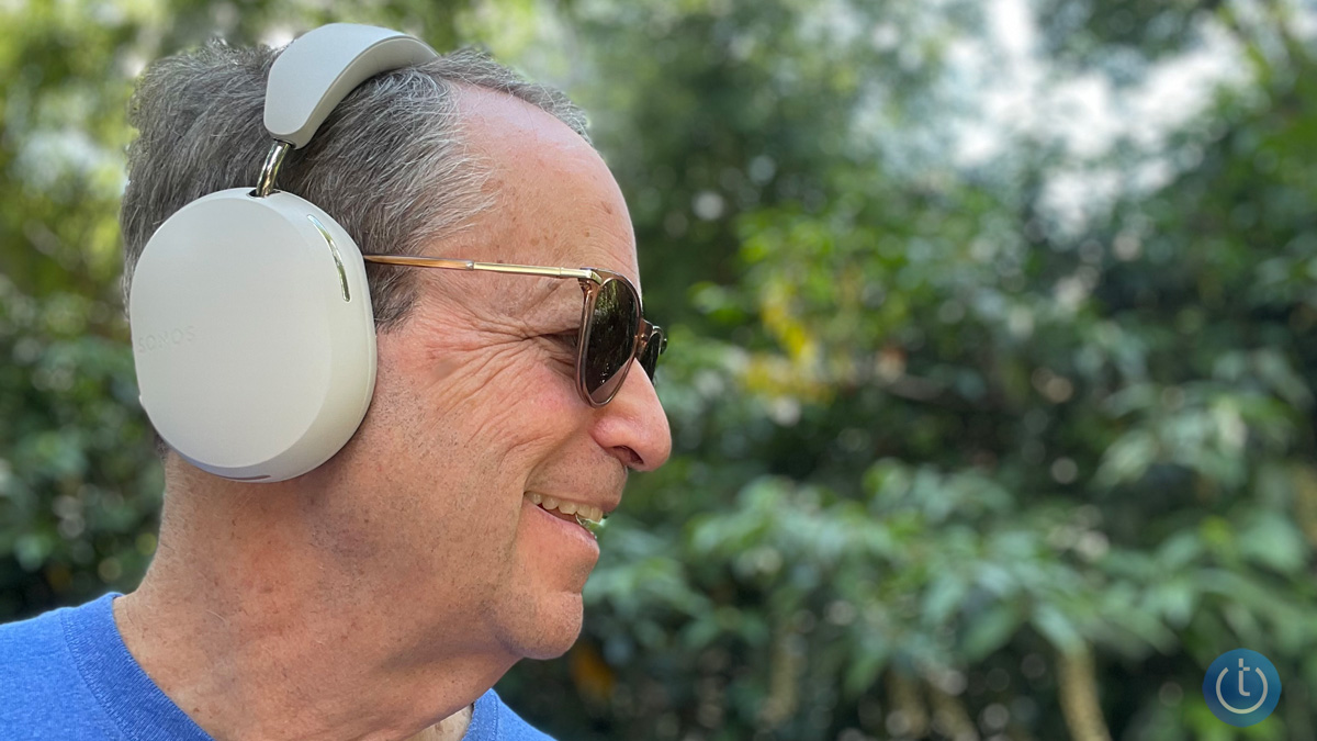Sonos Ace shown from the side on-ear